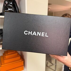 CHANEL Black Gift Box with White Logo